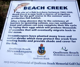 Sign at Qualicum Beach Memorial Golf Course